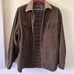 Brown corduroy button up shirt